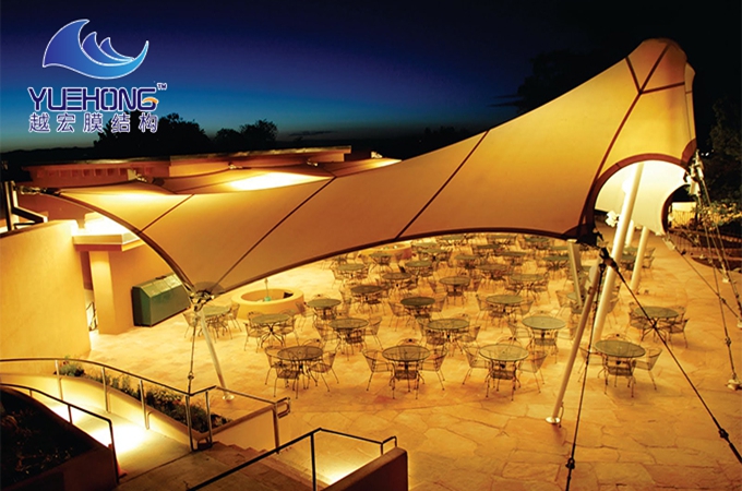 戶外餐廳膜結(jié)構(gòu)頂棚